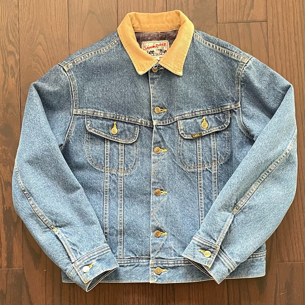 Vintage Lee Denim Jacket with Corduroy Collar